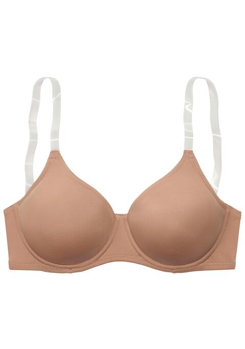 Bild: T-Shirt-BH von Nuance by Lascana: Basic Bügel-BH mit nahtlosen Cups ohne Wattierung. Transparente, fest vernähte Träger - ideal für schulterfreie Outfits. Angenehm leichtes und atmungsaktives Microfasermaterial (Tactel). Träger sowie Rückenverschluss sind individuell verstellbar. Mit Liebe & Leidenschaft in Hamburg kreiert. Obermaterial: 82% Polyamid TACTEL®, 18% Elasthan LYCRA®.