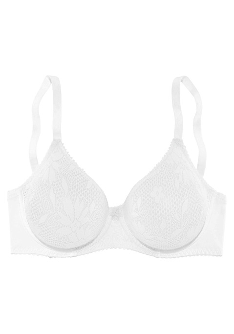 Bild: T-Shirt-BH von Nuance by Lascana: Nahtlos vorgeformte Cups (ohne Wattierung) aus glatter, nahtloser Spitze – nichts zeichnet sich ab! Träger und Rückenverschluss verstellbar. Der BH ist aus 80% Polyamid, 20% Elasthan. Sexy Dessous. Spitzen-Dessous. Romantische Dessous. Verspielte Dessous. BHs sind nicht trocknergeeignet, da die Versteller und Ringe durch die Hitze beschädigt werden und brechen.