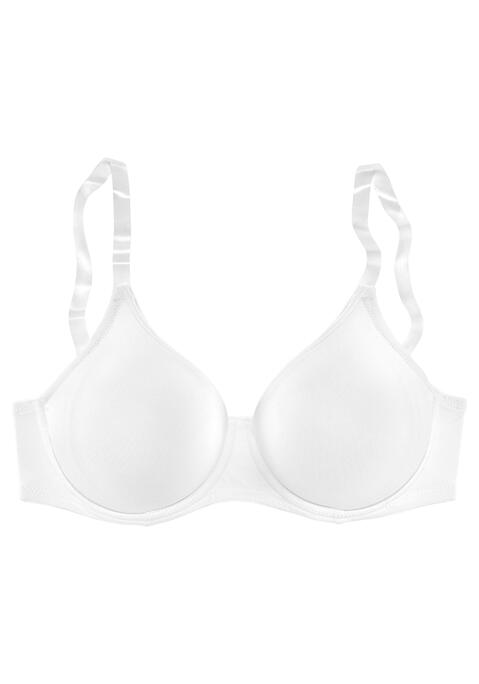 Bild: T-Shirt-BH von Nuance by Lascana: Basic Bügel-BH mit nahtlosen Cups ohne Wattierung. Transparente, fest vernähte Träger - ideal für schulterfreie Outfits. Angenehm leichtes und atmungsaktives Microfasermaterial (Tactel). Träger sowie Rückenverschluss sind individuell verstellbar. Mit Liebe & Leidenschaft in Hamburg kreiert. Obermaterial: 82% Polyamid TACTEL®, 18% Elasthan LYCRA®.