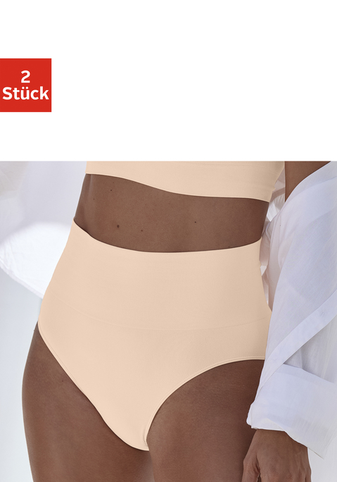 Bild: Taillenslip von Nuance by Lascana: Bauch-weg-Slip, mit leichtem Shaping Effekt für einen flacheren Bauch. Bequeme seamless Verarbeitung ohne störende Nähte. Ideal als bequemer Basic. Mit Baumwollzwickel.