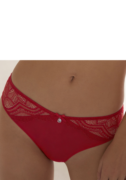 Bild: Tanga von Nuance by Lascana: Femininer Tanga in abdeckender Schnittform. Mit kleiner Zierschleife und edlem Glitzeraccessoire. Feine Einsätze aus floraler Spitze. Mit eingearbeitetem Baumwollzwickel. Mit passenden BH's aus der gleichen Serie erhältlich. Obermaterial: 88% Polyamid, 12% Elasthan.