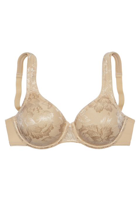 Bild: Minimizer-BH von Nuance: Femininer Minimizer-BH mit Bügel. Aus glänzender, flacher Spitze und weichem Microtouch-Material. Mit nahtlos vorgeformten, doppellagigen Cups. Mit breiten, leicht gefütterten Trägern. Individuell verstellbare Träger sowie Rückenverschluss. Aus 80% Polyamid (TACTEL®), 15% Elasthan (LYCRA®), 5% Baumwolle.