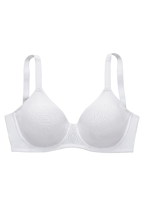 Bild: Minimizer-BH von Nuance: Modischer Minimizer-BH mit soft abgefütterten Formbügeln. Aus gemustertem Jacquard-Material und weichem Trikot. Mit nahtlosen vorgeformten und weich unterlegten Cups. Besondere Schnittführung verkleinert optisch die Büste. Individuell verstellbare Träger sowie Rückenverschluss. Aus 88% Polyamid, 12% Elasthan.