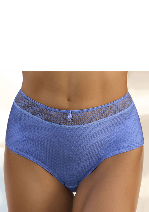 Bild: Panty von Nuance: Elegante Panty mit hohem Bund und abdeckender Schnittform. Feine Zierschleife mit Glitzeraccessoire in der vorderen Mitte. Breiter Bund aus dezent transparentem Soft-Mesh. Mit eingearbeitetem Baumwollzwickel. Mit passendem BH aus der gleichen Serie erhältlich. Obermaterial: 85% Polyamid, 15% Elasthan.