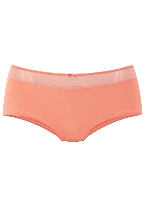Bild: Panty von Nuance: Elegante Panty in abdeckender Schnittform. Feine Zierschleife mit Schmuckaccessoire in der vorderen Mitte. Mit breitem Bund aus dezent transparentem Mesh. Mit eingearbeitetem Baumwollzwickel. Passender BH aus der gleichen Serie erhältlich. Obermaterial: 85% Polyamid, 15% Elasthan.