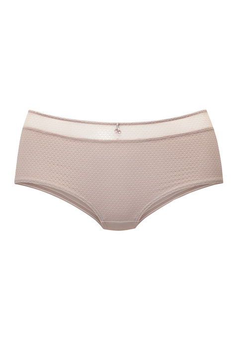 Bild: Panty von Nuance: Elegante Panty mit hohem Bund und abdeckender Schnittform. Feine Zierschleife mit Glitzeraccessoire in der vorderen Mitte. Breiter Bund aus dezent transparentem Soft-Mesh. Mit eingearbeitetem Baumwollzwickel. Mit passendem BH aus der gleichen Serie erhältlich. Obermaterial: 85% Polyamid, 15% Elasthan.