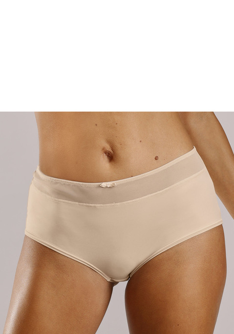 Bild: Panty von Nuance: Elegante Panty in abdeckender Schnittform. Feine Zierschleife mit Schmuckaccessoire in der vorderen Mitte. Mit breitem Bund aus dezent transparentem Mesh. Mit eingearbeitetem Baumwollzwickel. Passender BH aus der gleichen Serie erhältlich. Obermaterial: 85% Polyamid, 15% Elasthan.