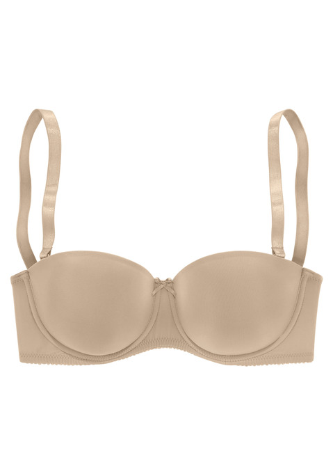 Bild: Schalen-BH von Nuance: Klassischer Schalen-BH in verschiedenen Tragevarianten. Nahtlos vorgeformte, leicht wattierte Cups mit eingearbeitetem Formbügel. Mit abnehmbaren sowie transparenten Trägern tragbar. Mit Individuell verstellbarem Rückenverschluss. Mit Liebe & Leidenschaft in Hamburg kreiert. Obermaterial: 52% Polyamid, 33% Polyester, 15% Elasthan.