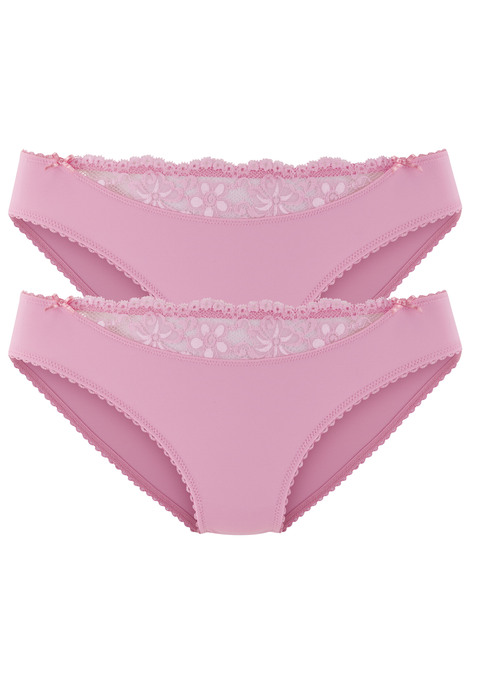 NUANCE Slip Damen 2x pink Gr.32/34