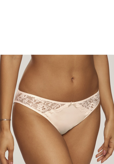 Bild: Slip von Nuance: Femininer Slip in klassischer Schnittform. Aus weichem Microtouch-Material und Einsätzen aus feiner Jacquardspitze. Mit feiner Zierschleife in der vorderen Mitte. Mit eingearbeitetem Baumwollzwickel. Passender Minimizer-BH aus der gleichen Serie erhältlich. Obermaterial: 85% Polyamid, 15% Elasthan.
