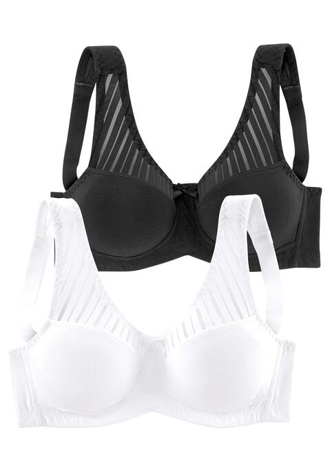 NUANCE Soft-BH Damen weiß+schwarz Gr.100B