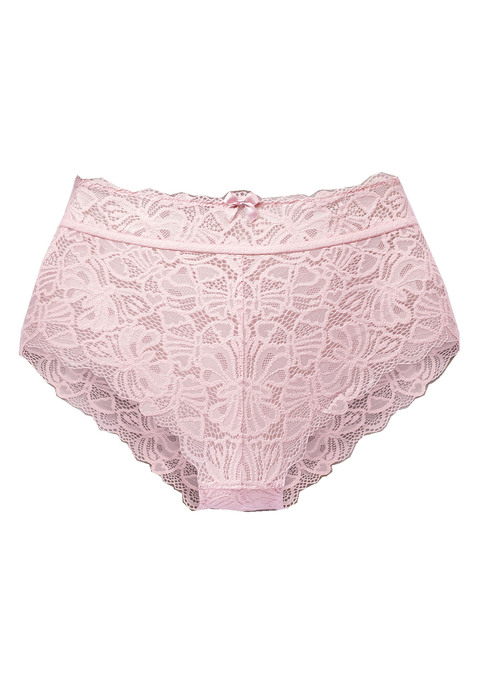Bild: Taillenslip von Nuance: Femininer High-Waist Slip mit feinem Bund und Zierschleife. Rundherum aus feiner Spitze in blumiger Optik. Mit eingearbeitetem Baumwollzwickel. Passende BH's aus der gleichen Serie erhältlich. Mit Liebe & Leidenschaft in Hamburg kreiert. Obermaterial: 85% Polyamid, 15% Elasthan.