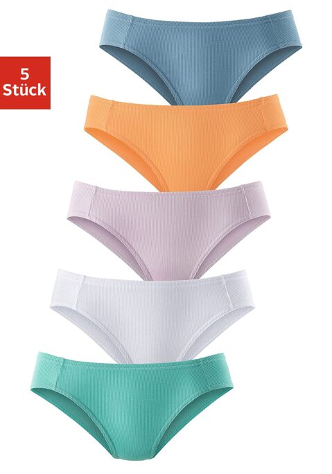 Bild: Bikinislip von petite fleur: Bequeme Basic-Slips im 5er-Pack von Petite Fleur. Elastische Abschlüsse und flache Einfassungen. Hochelastische Piqué-Qualität.