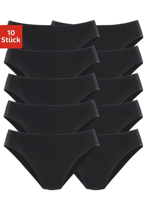 Bild: Bikinislip von petite fleur: Slips im 10er-Pack. Aus elastischer Baumwolle für einen perfekten Sitz. Mit elastischen Abschlüssen an Taillen- und Beinausschnitten.