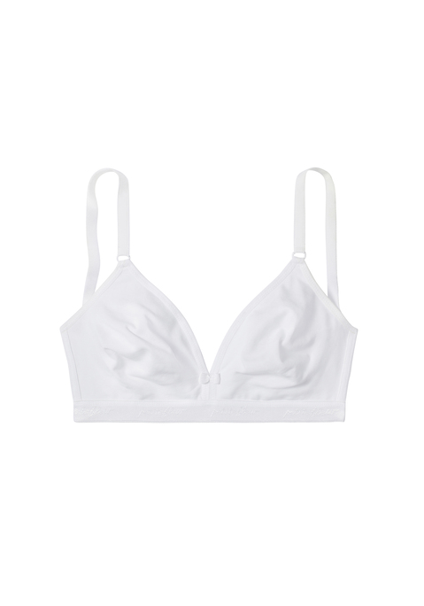 Bild: Bralette-BH von petite fleur: PETITE FLEUR: Bralette-BH im 3er-Pack. Nahtlos vorgeformte Cups ohne Wattierung. Im Triangel-Schnitt. Breites Unterbrustband mit eingewebtem »petite fleur«-Schriftzug. Träger und Rückenverschluss verstellbar. Besonders für kleine Größen geeignet. Aus 75% Baumwolle, 15% Elasthan, 10% Polyester.