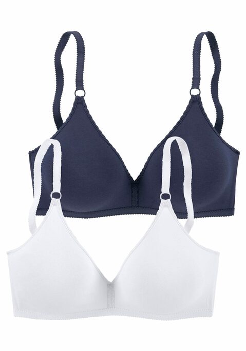 PETITE FLEUR Bralette-BH Damen marine+weiß Gr.70D