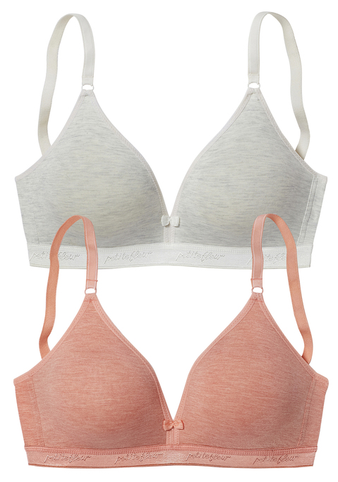 PETITE FLEUR Bralette-BH Damen orange-meliert+creme-meliert Gr.70C