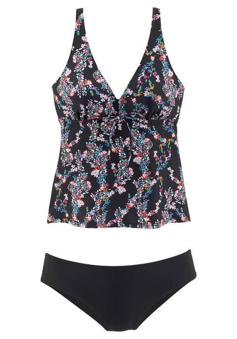 PETITE FLEUR Bügel-Tankini Damen schwarz-bedruckt Gr.38 Cup F