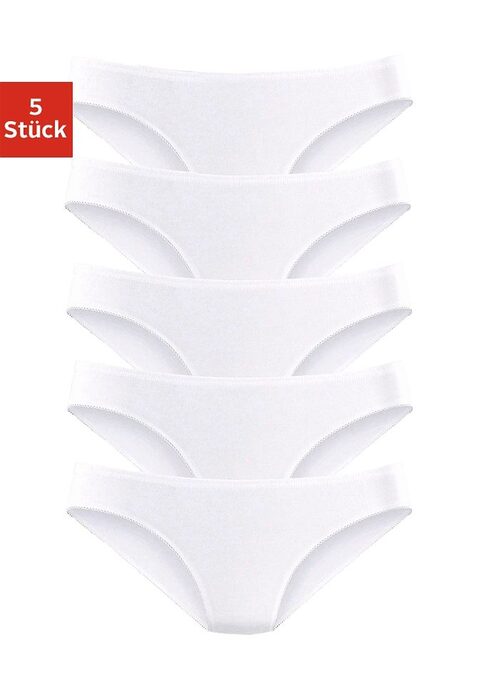 Bild: Bikinislip von petite fleur by Lascana: Perfekt für jeden Tag: Bikinislip im 5er-Pack von Petite Fleur. Normale Leibhöhe und extraweiches Bündchen. Weiche Stretchqualität aus Baumwolle.