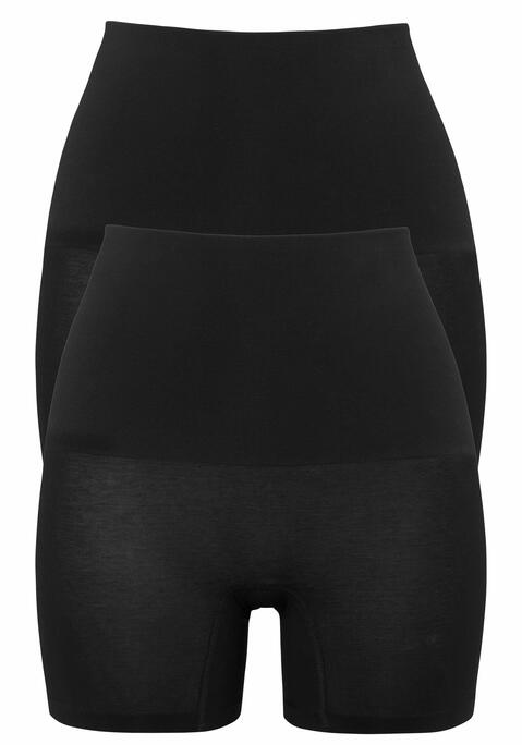 Bild: Formpants von petite fleur by Lascana: Bodyforming-Pantys im 2er-Pack. Seamless, rundum nahtlos. Kaschiert perfekt die Bauchpartie. Shape wear. Shaping Unterwäsche. Shaping Unterhose. Shaping Slip. Shape Unterwäsche. Hochelastische Qualität aus 65% Baumwolle, 20% Elasthan, 15% Polyamid.