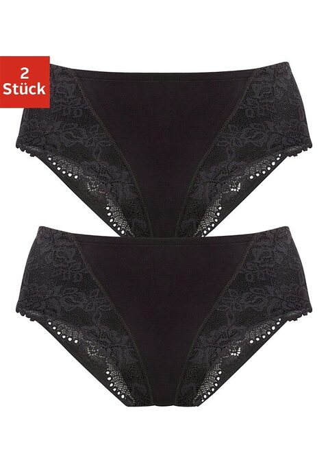 Bild: Formslip von petite fleur by Lascana: Petite Fleur Bodyforming Jazzpants im 2er-Pack. Vorn mit Power-Netzt verstärkt für eine tolle Silhouette. Extra hoch geschnitten für einen optimalen Tragekomfort. Mit zarten Spitzeneinsätzen vorn.