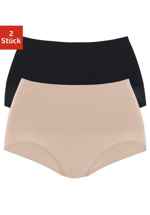 Bild: Formslip von petite fleur by Lascana: Praktischer Bodyforming-Slips im 2er-Pack von Petite Fleur. Rundum nahtlos, so zeichnet sich nichts ab. Kaschiert die Bauchpartie. Aus trageangenehmer, elastischer Qualität. Shape wear. Shaping Unterwäsche. Shaping Unterhose. Shaping Slip. Shape Unterwäsche. Aus 65% Baumwolle, 20% Elasthan, 15% Polyamid.