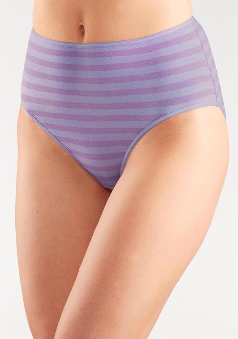 Bild: Hüftslip von petite fleur by Lascana: Hüftslips im praktischen 10er-Pack mit klassischem Streifenmuster. Elastische Einfassungen am Bund und an den Beinausschnitten. Einsatz von Baumwolle, die die Initiative Cotton made in Africa unterstützt.