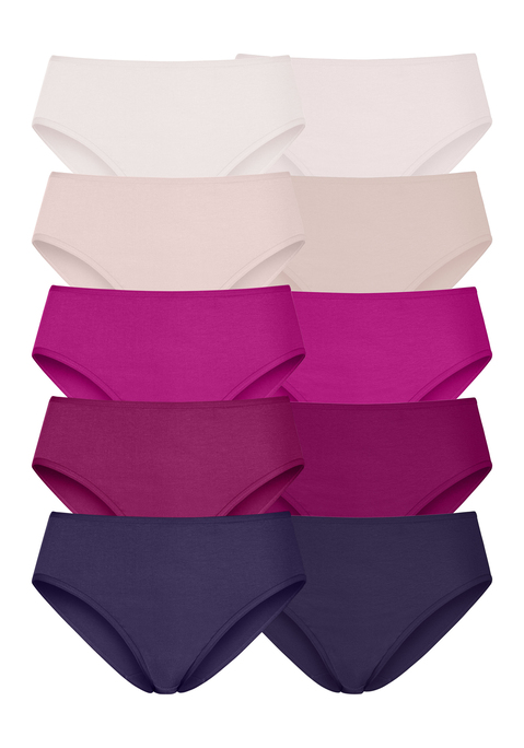 Bild: Jazz-Pants Slips von petite fleur by Lascana: Jazzpants im 10er-Pack: Mit elastischen Abschlüssen an Taillen- und Beinausschnitten. Bequeme Leibhöhe. Aus weicher Baumwoll-Stretch-Qualität.