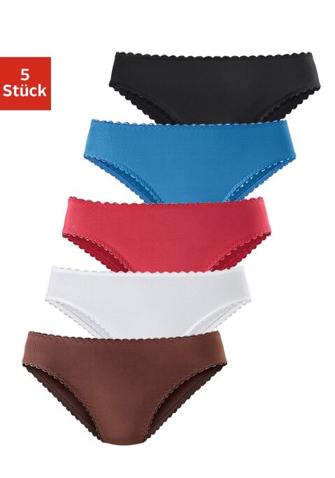 Bild: Jazz-Pants Slips von petite fleur by Lascana: Bequeme Jazzpants im praktischen 5er-Pack von Petite Fleur. Elastische Muschelkante an Taillen- und Beinausschnitt. Hoher Beinausschnitt für mehr Bewegungsfreiheit. Aus weicher, formstabiler Qualität.
