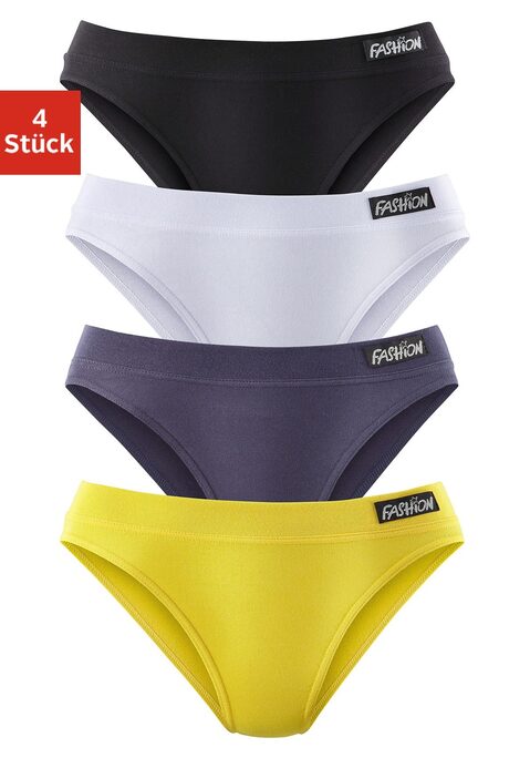 Bild: Jazz-Pants Slips von petite fleur by Lascana: Sportliche Jazzpants im 4er-Pack von Petite Fleur. Mit breitem Bündchen und Weblabel vorn. Hoher Beinausschnitt für mehr Bewegungsfreiheit. Ideal für Sport und Freizeit. Aus weicher Stretchqualität.