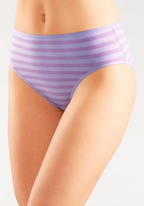 Bild: Jazz-Pants Slips von petite fleur by Lascana: Jazzpants im praktischen 10er-Pack mit klassischem Streifenmuster. Elastische Einfassungen am Bund und an den Beinausschnitten. Einsatz von Baumwolle, die die Initiative Cotton made in Africa unterstützt.