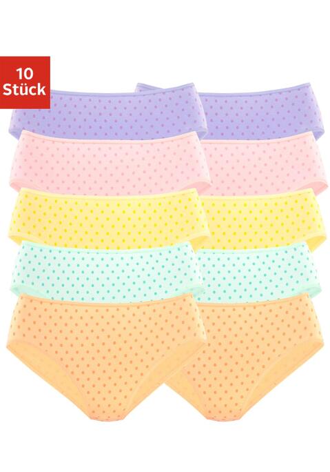 Bild: Jazz-Pants Slips von petite fleur by Lascana: Basic Jazzpants im 10er-Pack. Mit elastischen Abschlüssen an Taillen- und Beinausschnitten. Aus weicher Baumwoll-Stretch-Qualität.