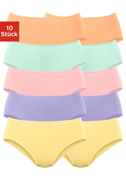 Bild: Jazz-Pants Slips von petite fleur by Lascana: Jazzpants im 10er-Pack: Mit elastischen Abschlüssen an Taillen- und Beinausschnitten. Bequeme Leibhöhe. Aus weicher Baumwoll-Stretch-Qualität.