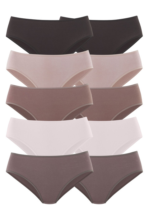Bild: Jazz-Pants Slips von petite fleur by Lascana: Jazzpants im 10er-Pack: Mit elastischen Abschlüssen an Taillen- und Beinausschnitten. Bequeme Leibhöhe. Aus weicher Baumwoll-Stretch-Qualität.