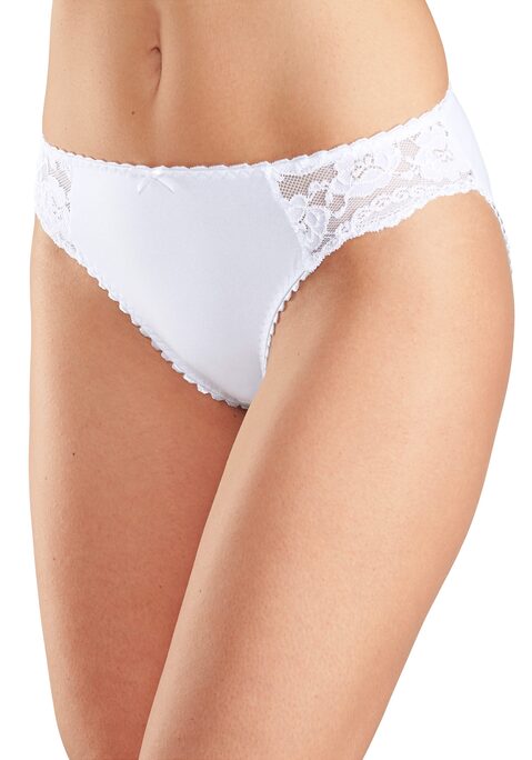 Bild: Jazz-Pants Slips von petite fleur by Lascana: Slips von Petite Fleur im praktischem 3er-Pack. Mit femininen Details aus transparenter Spitze und zarter Muschelkante. Etwas höhere Leibhöhe. Weiche, elastische Baumwollqualität für höchsten Tragekomfort.