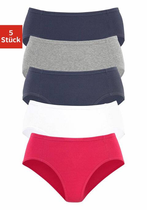 Bild: Jazz-Pants Slips von petite fleur by Lascana: Komfortable Jazzpants im 5er-Pack von Petite Fleur. Elastische Abschlüsse und flache Einfassungen. Hochelastische Piqué-Qualität.