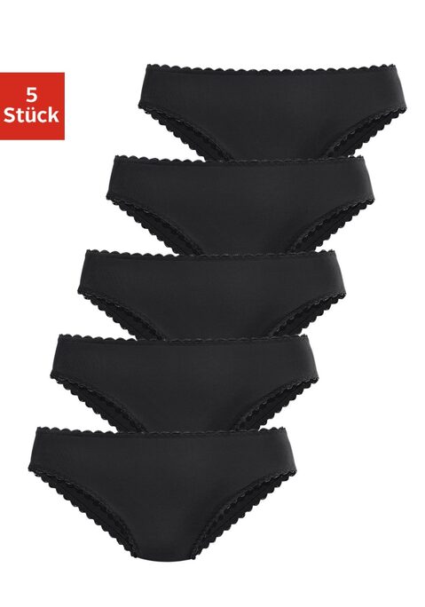 Bild: Jazz-Pants Slips von petite fleur by Lascana: Bequeme Jazzpants im praktischen 5er-Pack von Petite Fleur. Elastische Muschelkante an Taillen- und Beinausschnitt. Hoher Beinausschnitt für mehr Bewegungsfreiheit. Aus weicher, formstabiler Qualität.