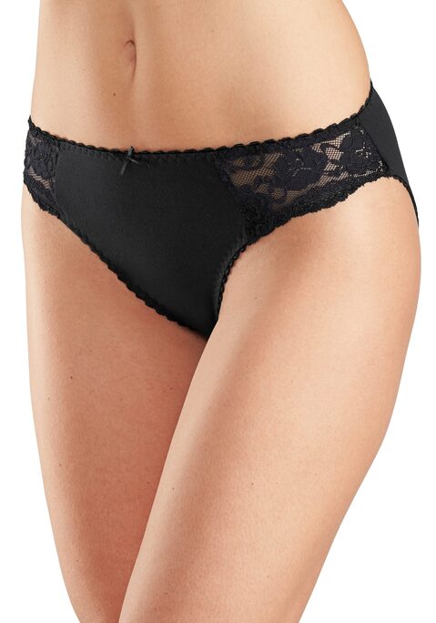 Bild: Jazz-Pants Slips von petite fleur by Lascana: Slips von Petite Fleur im praktischem 3er-Pack. Mit femininen Details aus transparenter Spitze und zarter Muschelkante. Etwas höhere Leibhöhe. Weiche, elastische Baumwollqualität für höchsten Tragekomfort.