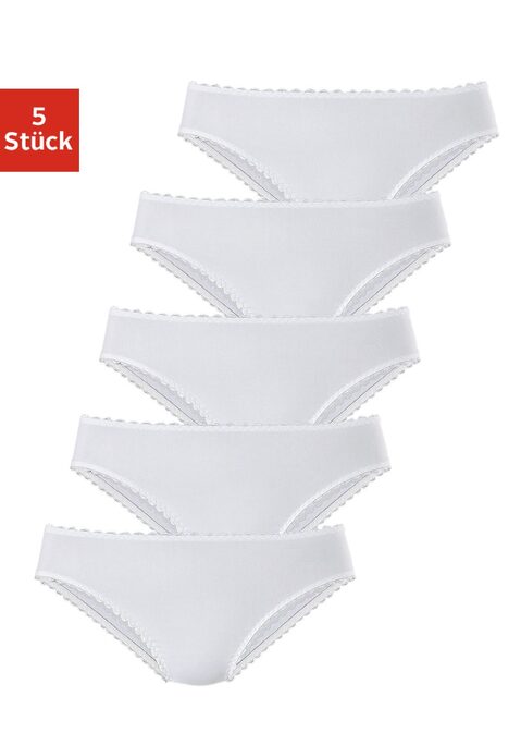 Bild: Jazz-Pants Slips von petite fleur by Lascana: Bequeme Jazzpants im praktischen 5er-Pack von Petite Fleur. Elastische Muschelkante an Taillen- und Beinausschnitt. Hoher Beinausschnitt für mehr Bewegungsfreiheit. Aus weicher, formstabiler Qualität.