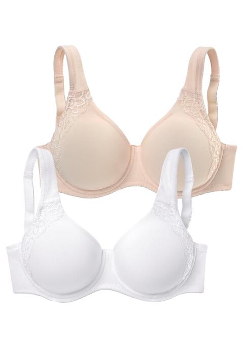 Bild: Minimizer-BH von petite fleur by Lascana: Doppellagig vorgeformte Cups ohne Wattierung. Breitere Komfortträger. Durch die besondere Schnittführung wirkt das Cup optisch kleiner. Träger und Rückenverschluss verstellbar. Der BH ist aus 85% Baumwolle, 10% Polyamid, 5% Elasthan. BHs sind nicht trocknergeeignet, da die Versteller und Ringe durch die Hitze beschädigt werden und brechen.