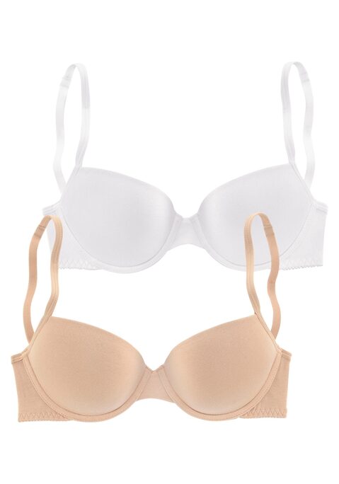 Bild: Push-up-BH von petite fleur by Lascana: PETITE FLEUR Vario Push up BH mit herausnehmbaren Kissen für ein wunderschönes Dekolleté. Träger und Rückenverschluss verstellbar.  Besonders für kleine Größen geeignet Der BH ist aus 70% Baumwolle, 25% Polyester, 5% Elasthan.