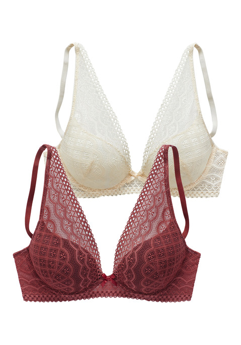 Bild: Push-up-BH von petite fleur by Lascana: Femininer Push-up-BH mit herausnehmbaren Kissen. Cups rundherum überzogen mit feiner, modischer Spitze. Im attraktiven Doppelpack. Mit passenden Unterteilen aus der gleichen Serie. Mit Liebe & Leidenschaft in Hamburg kreiert. Obermaterial: 60% Polyamid, 35% Polyester, 5% Elasthan.