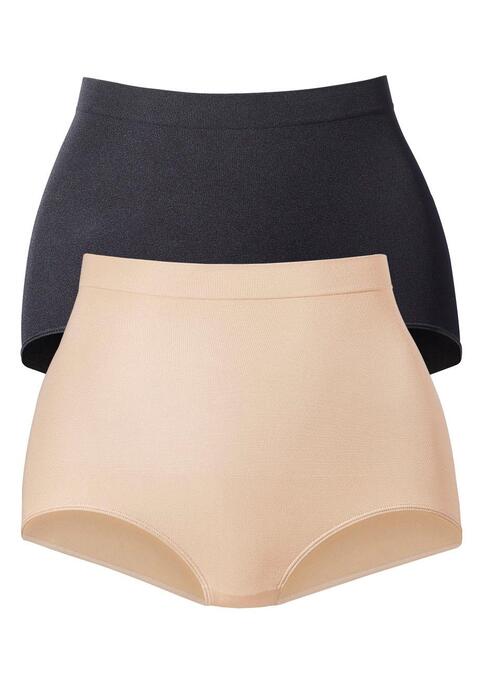 Bild: Shapingslip von petite fleur by Lascana: SEAMLESS Taillenshaper im Doppelpack. Ohne Nähte und mit Baumwollzwickel. Aus 88% Polyamid, 12% Elasthan.