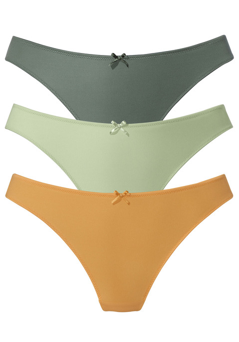 Bild: String von petite fleur by Lascana: PETITE FLEUR: String im 3er-Pack. Mit Jacquardspitze hinten. Mit Baumwollzwickel. Aus 86% Polyester, 14% Elasthan.