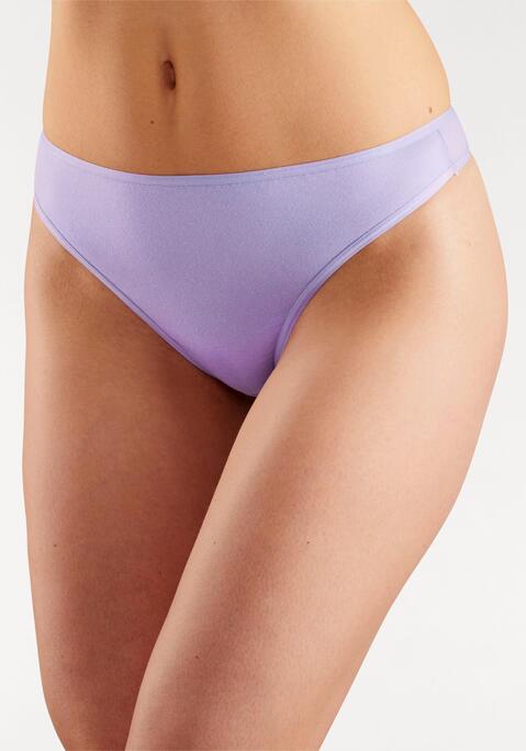 Bild: String von petite fleur by Lascana: Basic Strings im 10er-Pack. Mit elastischen Abschlüssen an Taillen- und Beinausschnitten. Aus weicher Baumwoll-Stretch-Qualität.