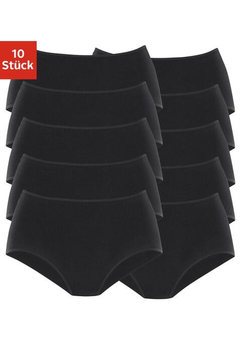Bild: Taillenslip von petite fleur by Lascana: Hüftslips im praktischen 10er-Pack in verschiedenen Farbvarianten. Elastische Einfassungen am Bund und an den Beinausschnitten. Einsatz von Baumwolle, die die Initiative Cotton made in Africa unterstützt.