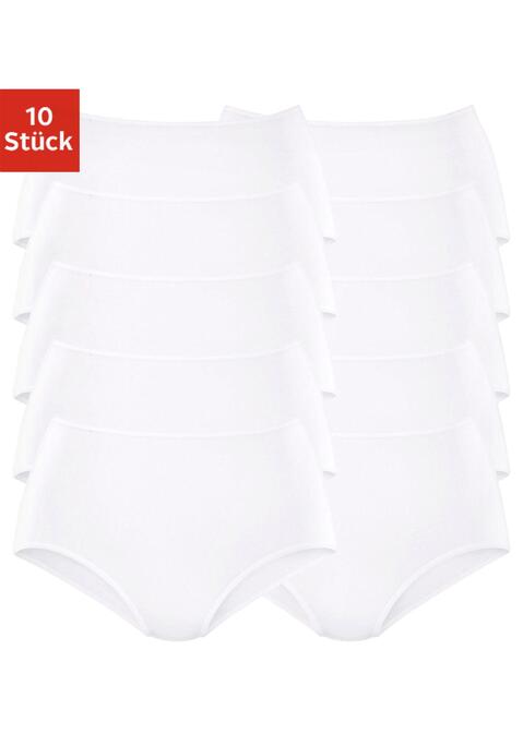 Bild: Taillenslip von petite fleur by Lascana: Hüftslips im praktischen 10er-Pack in verschiedenen Farbvarianten. Elastische Einfassungen am Bund und an den Beinausschnitten. Einsatz von Baumwolle, die die Initiative Cotton made in Africa unterstützt.