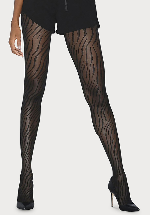 Bild: Feinstrumpfhose von petite fleur gold by Lascana: Modische Feinstrumpfhose von Petite Fleur Gold mit feinem Allovermuster. Breiter Komfortbund. Verstärktes Höschenteil mit Baumwollzwickel. Transparente, elastische 20DEN-Qualität.