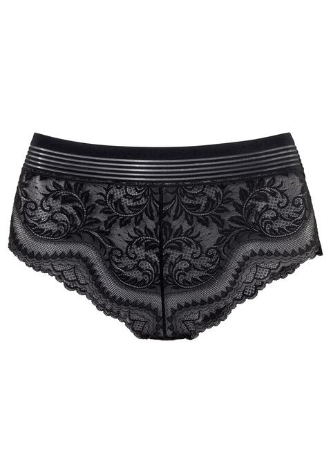Bild: High-Waist-Slip von petite fleur gold by Lascana: PETITE FLEUR GOLD: Highwaist-Slip aus Vollspitze mit modernem, breitem Taillengummi. Baumwollzwickel. Aus 90% Polyamid, 10% Elasthan.