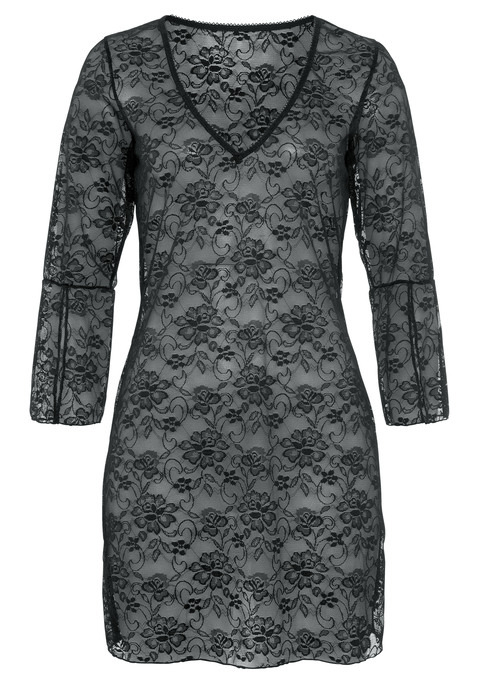 Bild: Negligé von petite fleur gold by Lascana: Mit schöner transparenter Spitze. Das sexy Negligé von Petite Fleur trägt sich wie Seide auf der Haut. Die schöne, transparente Spitze und das erstklassische Design ziehen die Blicke auf sich. Die transparente Optik des Negligés ist Verführung pur. Das Negligé von Petite Fleur ist elegant, sexy und erotisch. Erotische Dessous. Reizvolle Dessous. Reizwäsche. Verführerische Dessous. Spitzen-Dessous. Romantische Dessous. Verspielte Dessous. Aus 90% Polyamid, 10% Elasthan